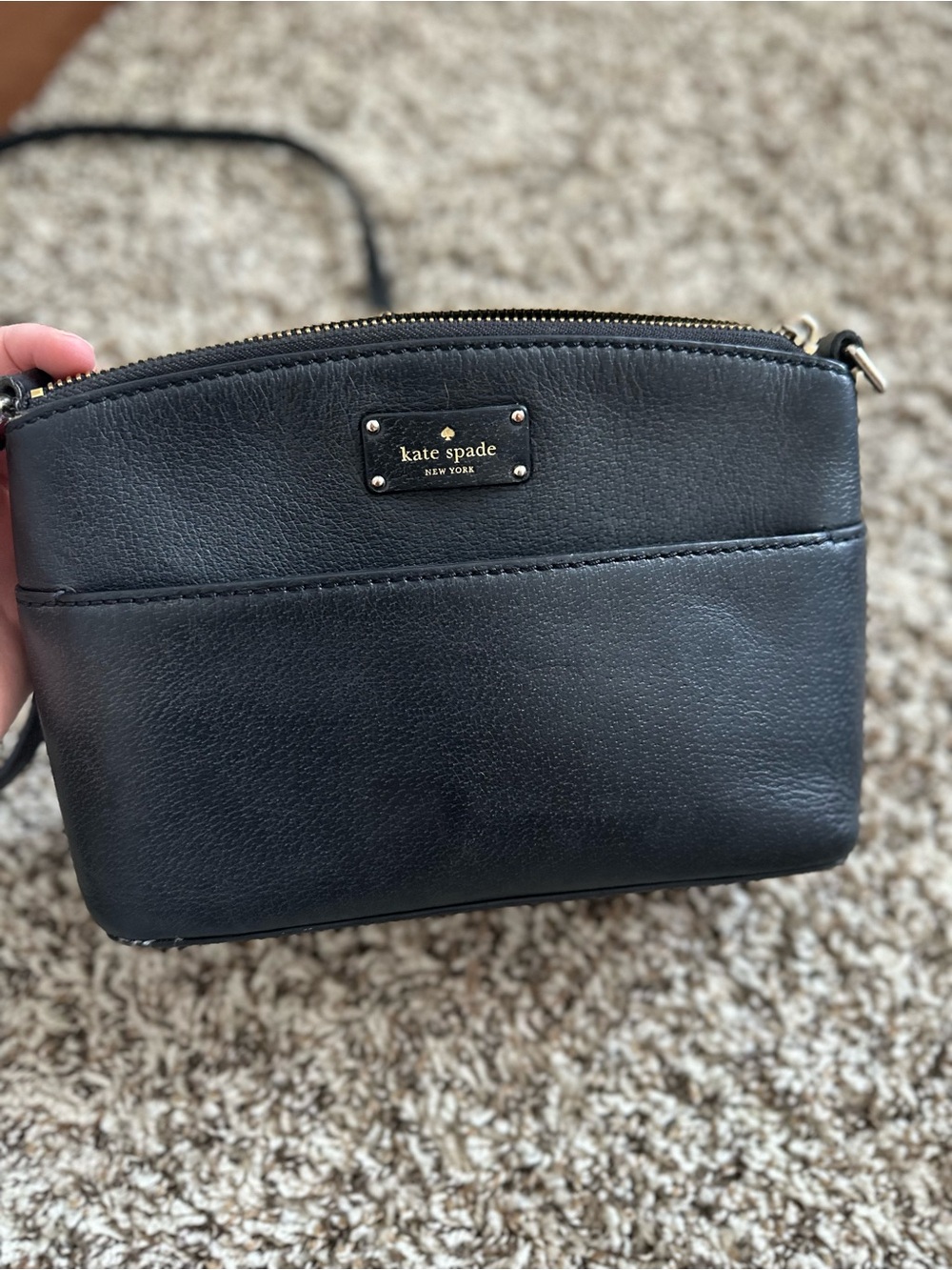 kate spade Millie Grove Street Black Leather Crossbody - Picture 9 of 12